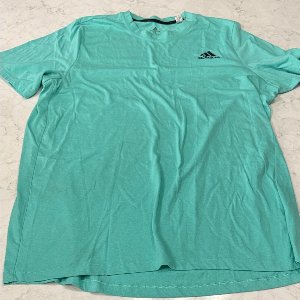 Adidas Men's Turquoise Short Sleeve Tee